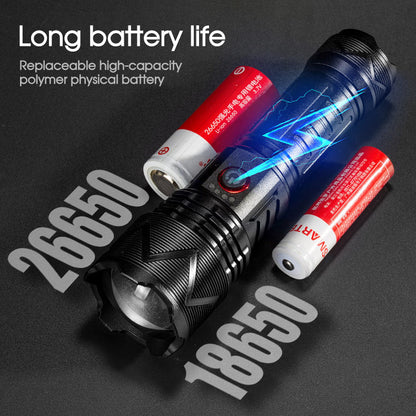 120000LM CREE P90 LED Tactical Flashlight USB Rechargeable Camping Hunting Torch