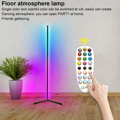 156CM RGB Floor Corner Lamp Light Stand bluetooth+Remote Control LED Streaming