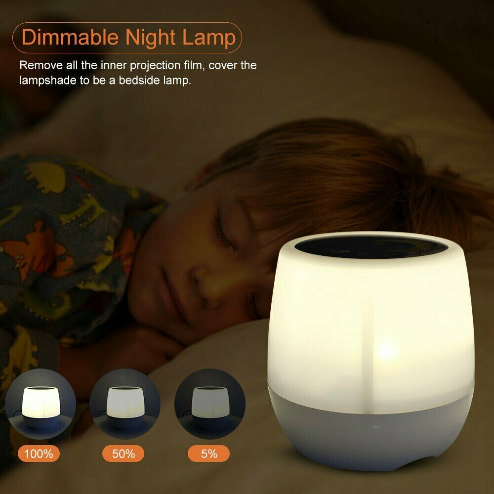 LED Rotating Projector Starry Night Light Star Sky Lights Baby Kids Bedside Lamp