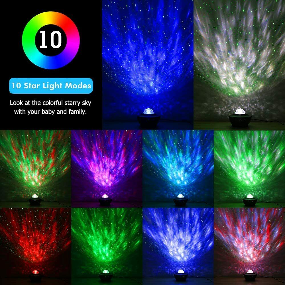 LED Galaxy Starry Night Light Projector Ocean Star Sky Party Kids Baby Room Lamp