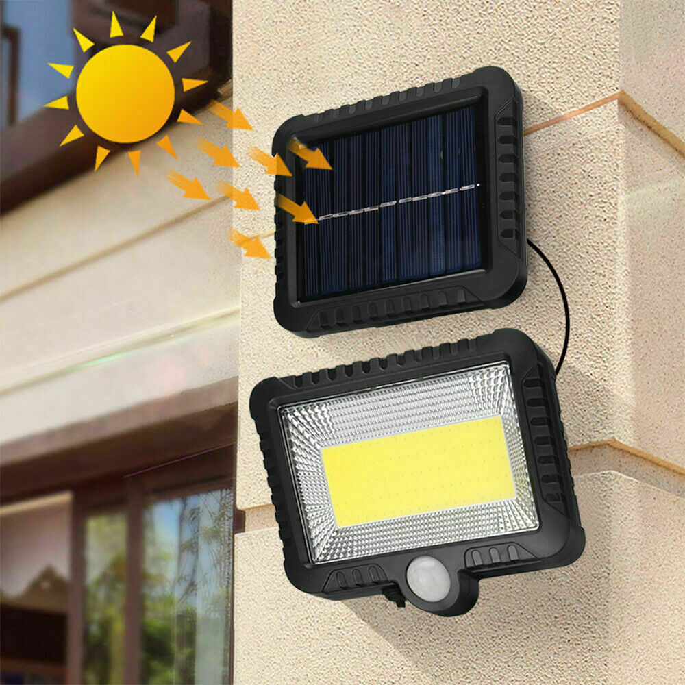 100Led Solar Sensor Light Motion Detection Security Garden Flood Lamp 1PCS