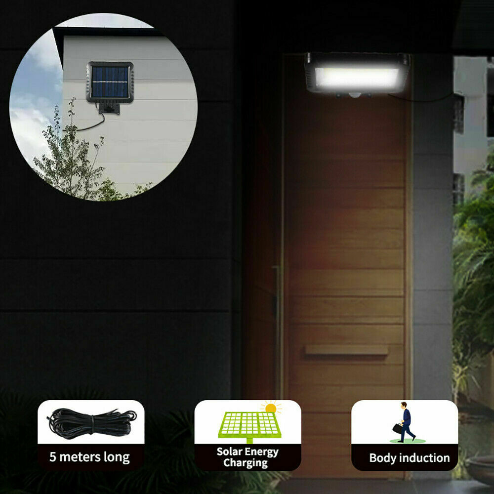 100Led Solar Sensor Light Motion Detection Security Garden Flood Lamp 1PCS