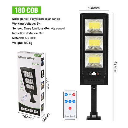 120 LED Solar Street Light Lamp Motion Sensor Lights Remote Garden Yard Flood