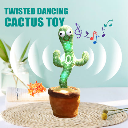 USB Dancing Cactus Plush Toy Electronic Shake with Song Funny Kids Baby Toy Gift