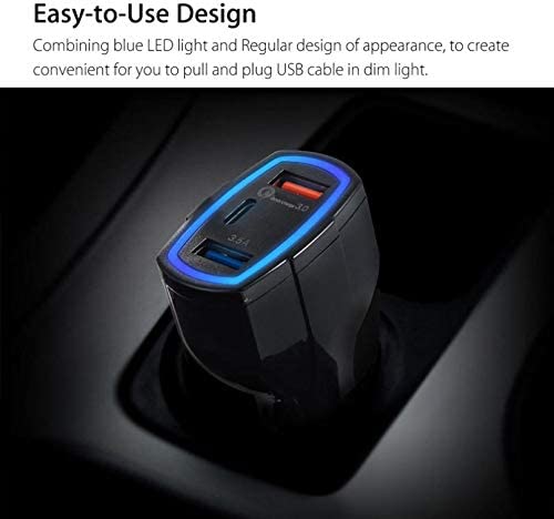 Genuine Multi 2 USB Ports Car Lighter Socket Fast Charging Charger & 2+1 Type C