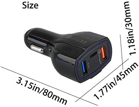 Genuine Multi 2 USB Ports Car Lighter Socket Fast Charging Charger & 2+1 Type C