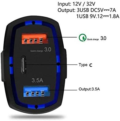 Genuine Multi 2 USB Ports Car Lighter Socket Fast Charging Charger & 2+1 Type C