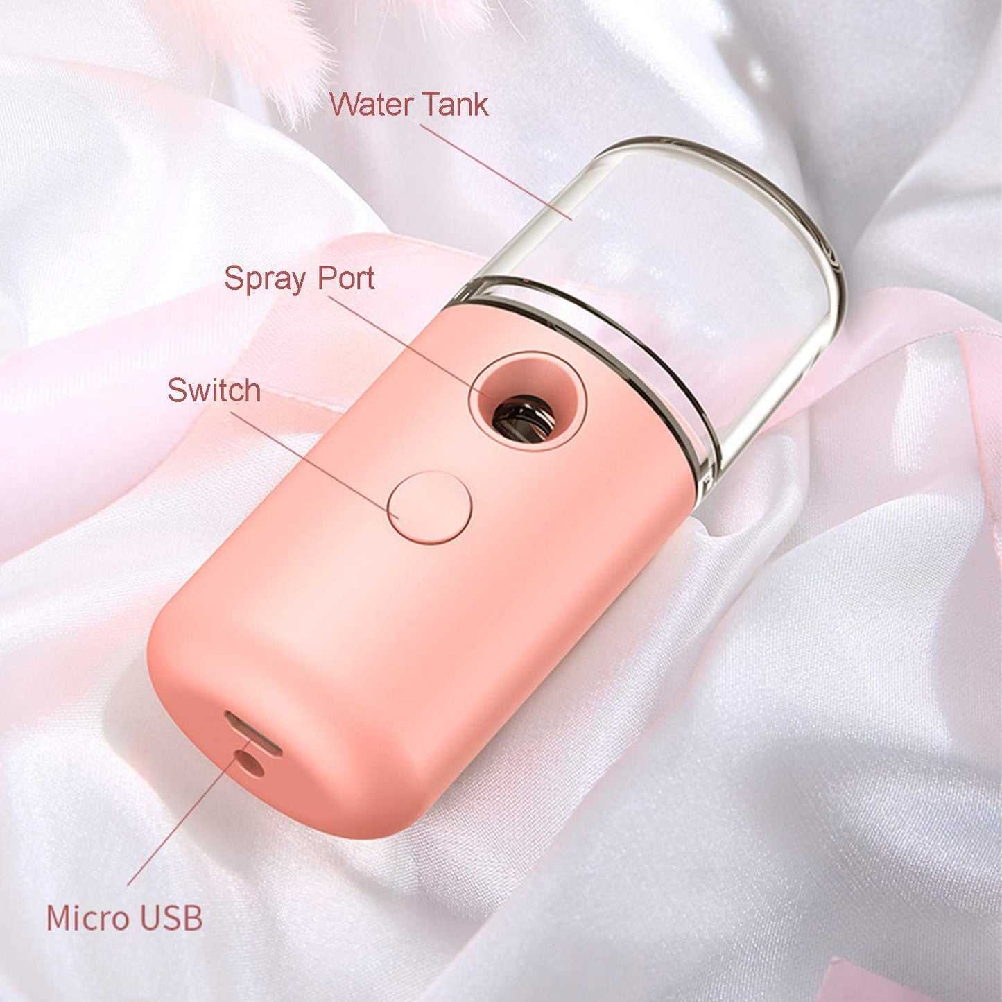 Portable Cool Mist Facial Steamer SPA Moisturizing Hydrating Face Sprayer USB Reable Handy Mist Sprayer