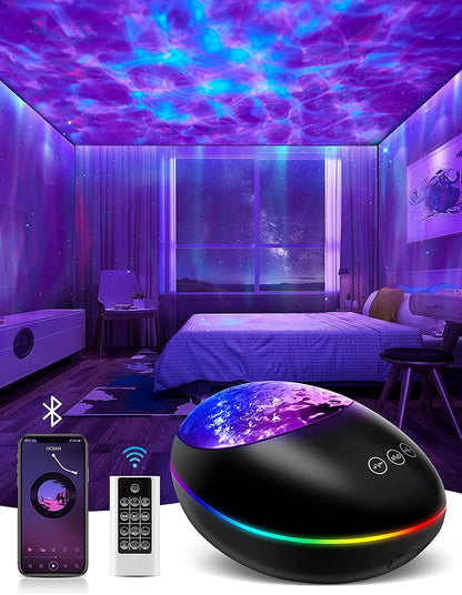 LED Galaxy Starry Night Light Projector Ocean Star Sky Party Baby Kids Room Lamp