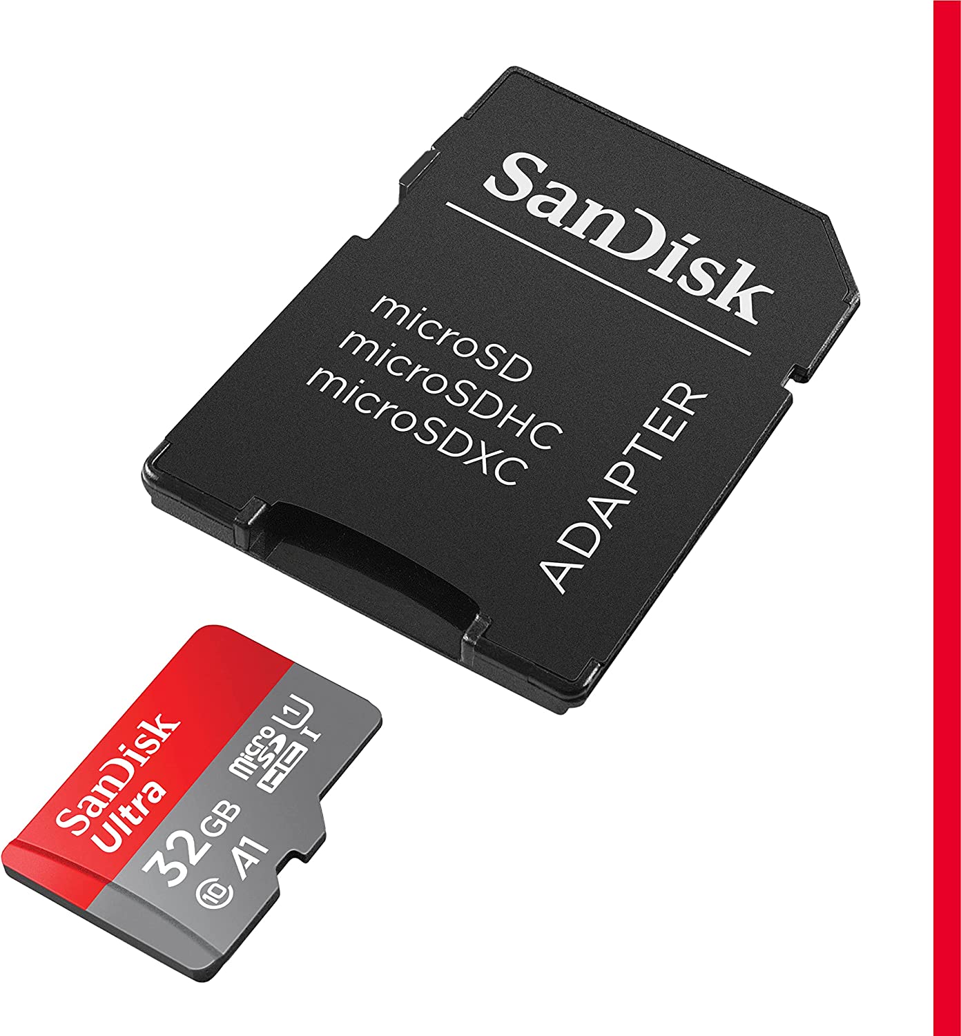 SanDisk 32GB Ultra microSDHC UHS-I Memory Card with Adapter - 120MB/s, C10, U1, Full HD, A1, Micro SD Card