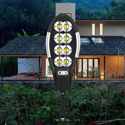 Solar Street LED Light Motion Sensor Remote Outdoor Garden Yard Flood Down Lamp, 8 Eyes