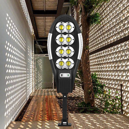 Solar Street LED Light Motion Sensor Remote Outdoor Garden Yard Flood Down Lamp, 8 Eyes