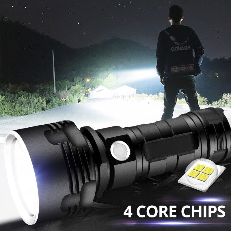 120000LM CREE L2 LED Tactical Rechargeable Flashlight USB Camping Hunting Torch