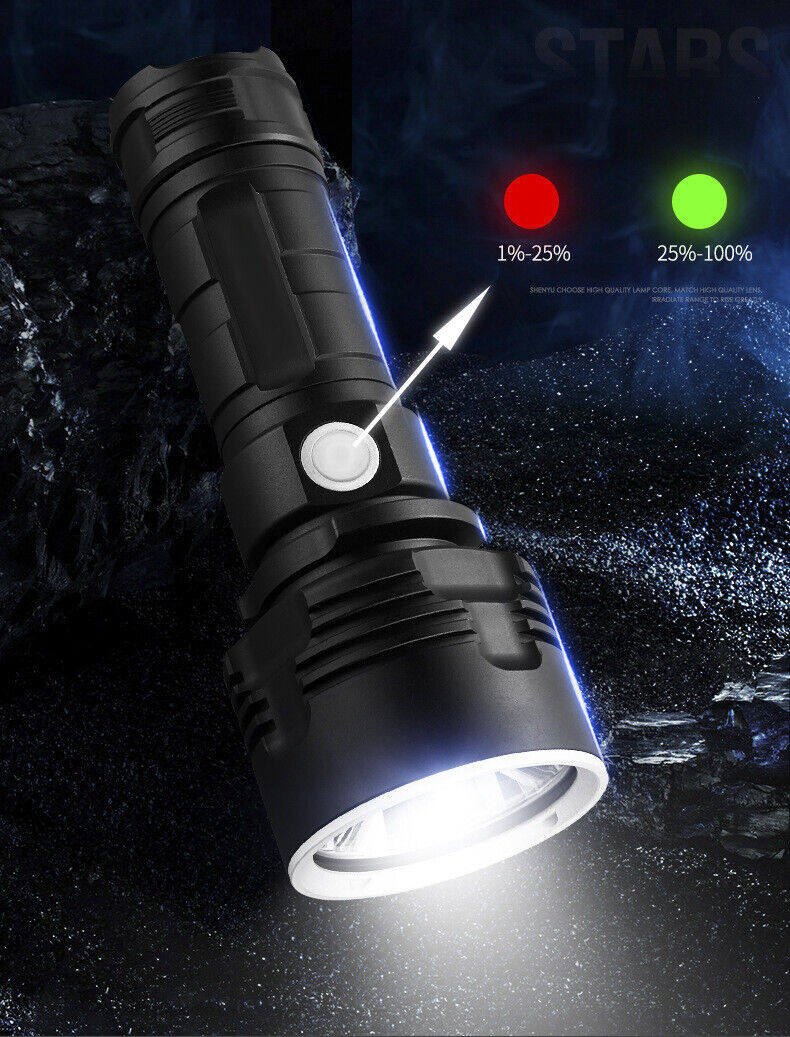 120000LM CREE L2 LED Tactical Rechargeable Flashlight USB Camping Hunting Torch