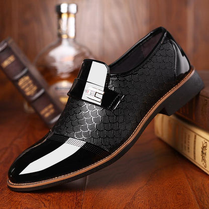 Men's Casual Classic Shoes Genuine Leather Pointed Toe Business Leather Oxford Wedding Footwear