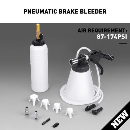 Pneumatic Brake Bleeder Kit Air Clutch Fluid Vacuum Bleeding Extractor fill Set