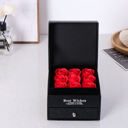 Projection Necklace Eternal Preserved Rose Handmade Flower Gift Box