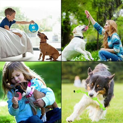 10pcs Indoor Outdoor Rope Interactive Dog Toys Training Toy Bite Teeth Cleaner