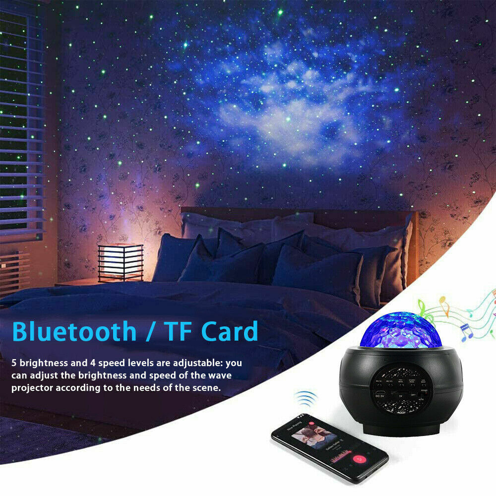 Galaxy Starry Night Lamp LED Star Projector Night Light Ocean Wave Projector KC