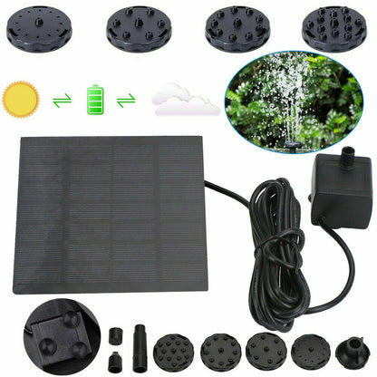 1.5W Solar Powered Water Fountain Pump Bird Bath Pond Pool Garden