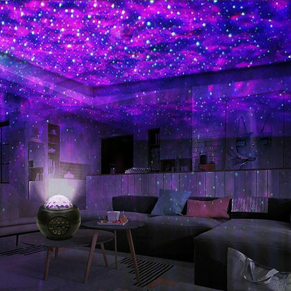 Galaxy Starry Night Lamp LED Star Projector Night Light Ocean Wave Projector KC