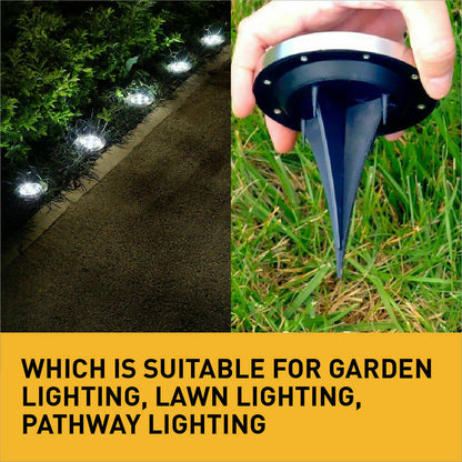 4x Solar Powered LED Buried Inground Recessed Light Garden Outdoor Deck Path