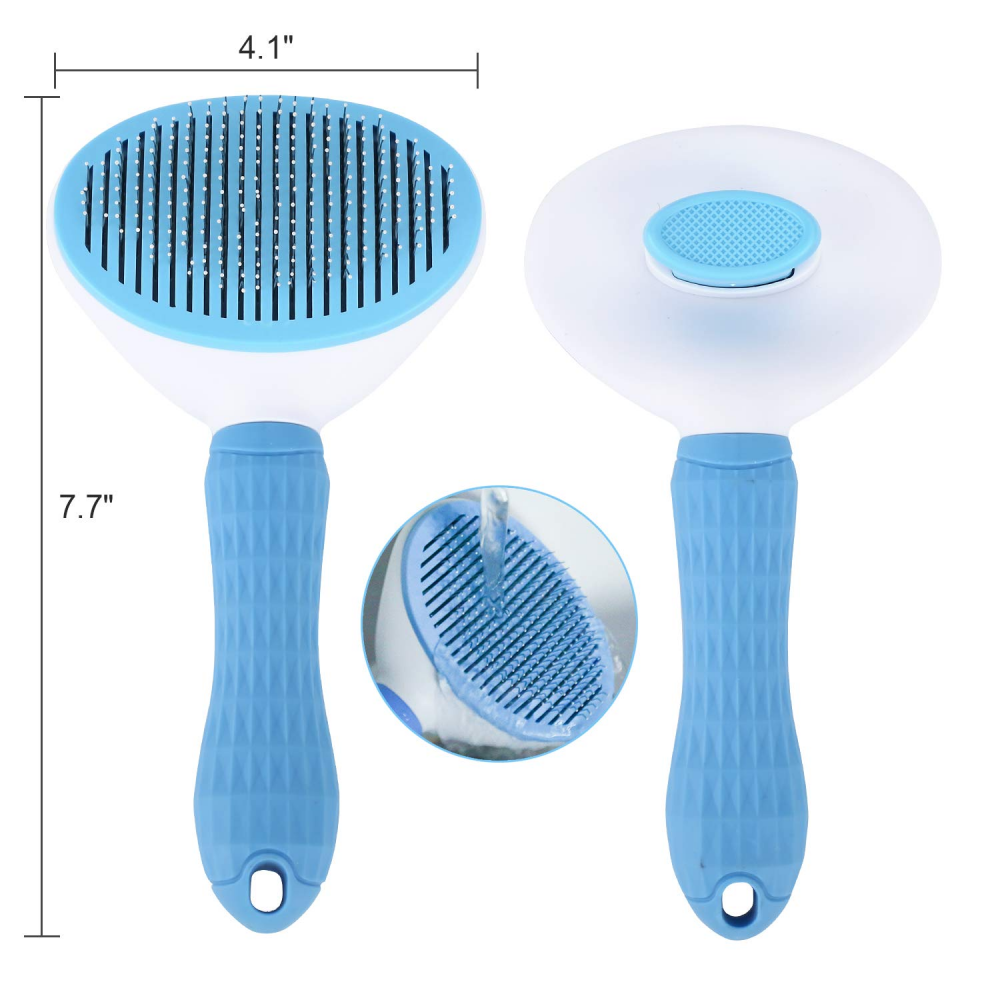 Self Cleaning Slicker Brush, Dog Cat Bunny Pet Grooming Shedding