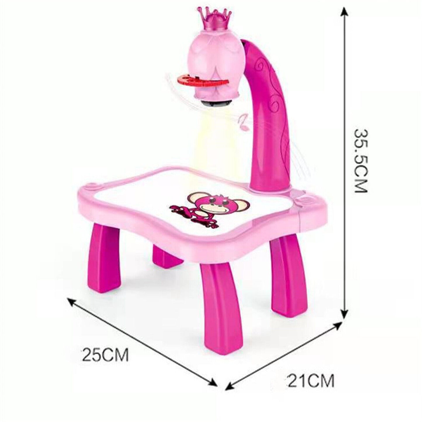 Kids Early Learning Toys Musical Projector Painting Drawing Table Board Desk Toy