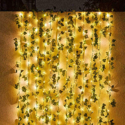 100LED Solar Powered Ivy Fairy String Lights Garden Outdoor Wall Fence Light