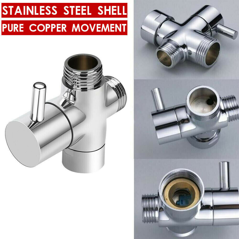 Shower Head Douche Hand Held Bidet Toilet Spray Jet Diverter Shattaf Kit Silver Chrome