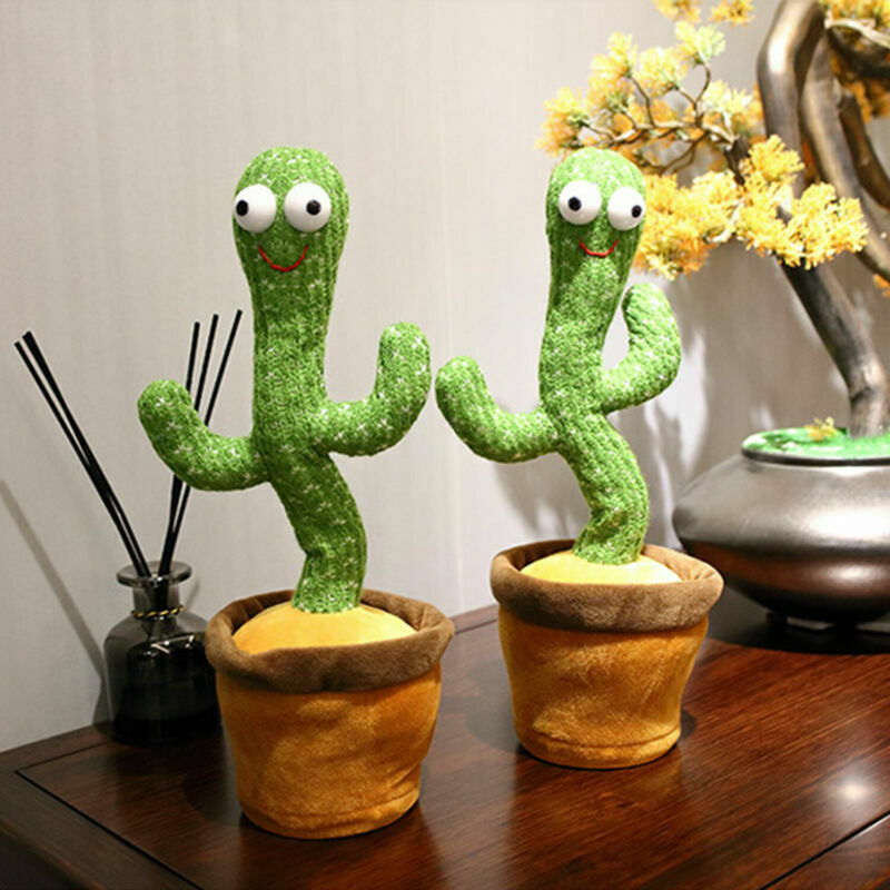 USB Dancing Cactus Plush Toy Electronic Shake with Song Funny Kids Baby Toy Gift