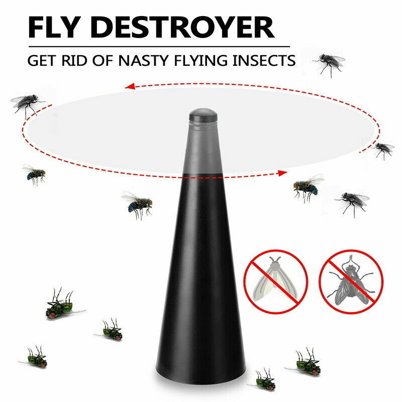 Fly Free Entertaining Chemical Free Fly Repellent Fly Fan Outdoor Indoor Home Silver