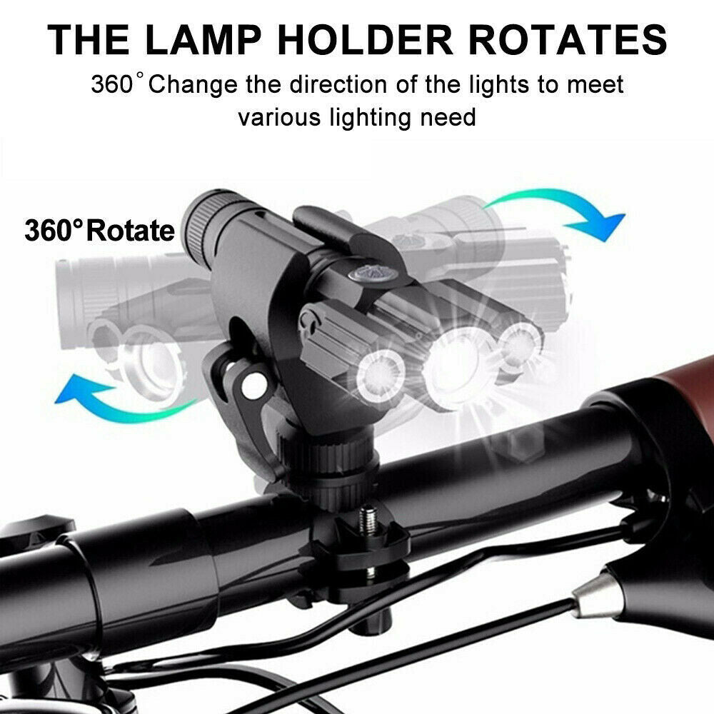 Torch Front & Rear Set Bike Bicycle Mountain LED Lights Rechargeable Lamp USB AU