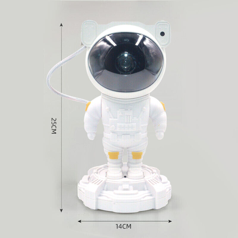 Astronaut Projector Light USB Rechargeable LED Starry Night Light Bedside Table Lamps with Speaker and Build-in Battery