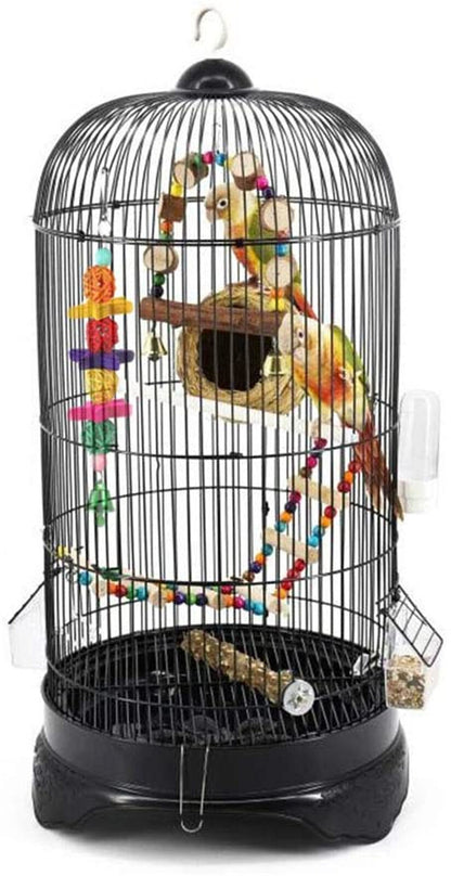 10PCS Bird Swing Chewing Toys Parrot Hammock Bell Parrot Cage Budgie Cockatiel