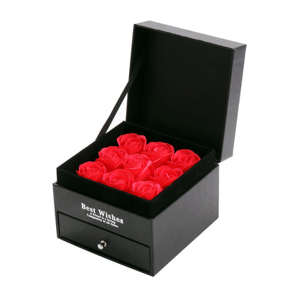 Projection Necklace Eternal Preserved Rose Handmade Flower Gift Box