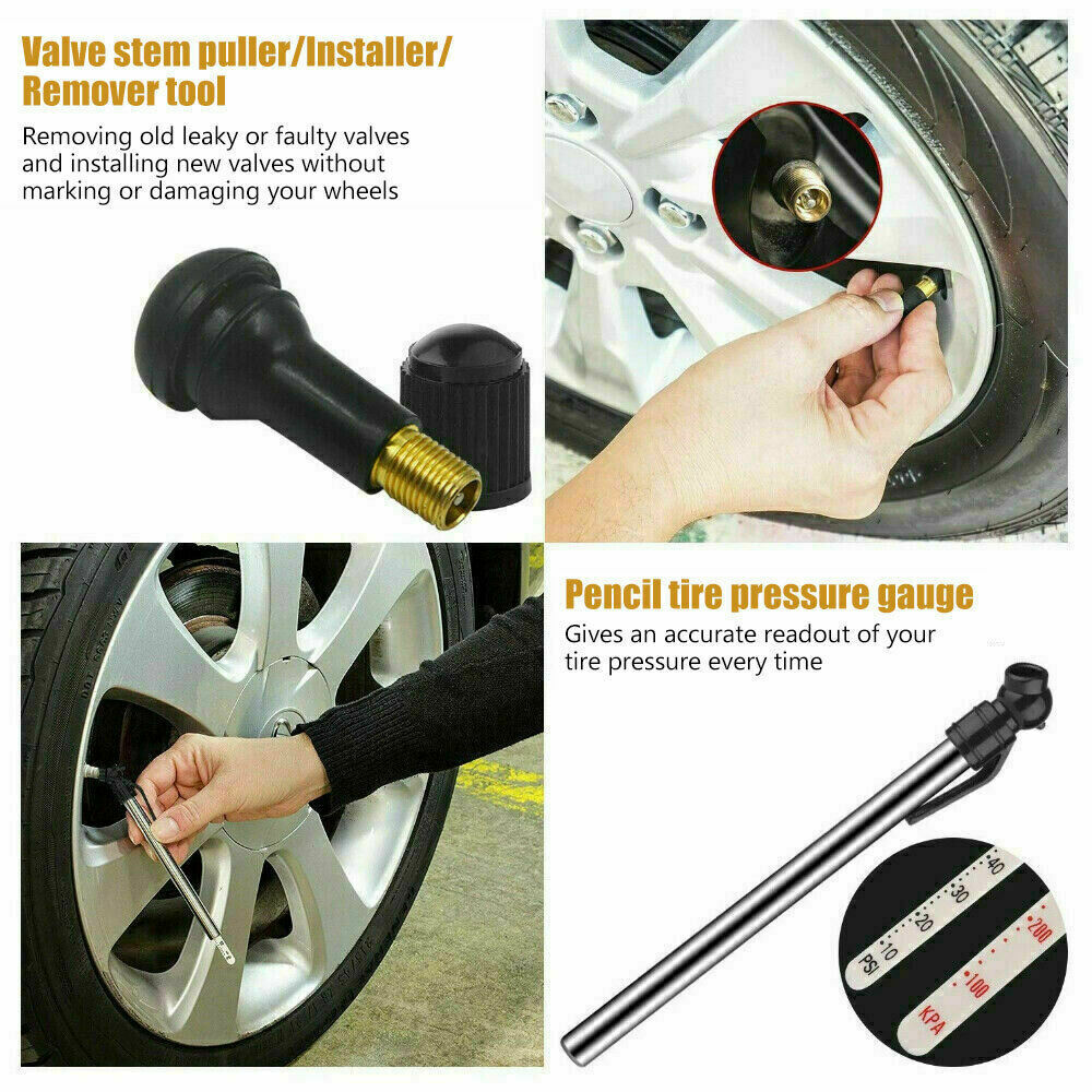 100PCS Tyre Repair Kit Puncture Recovery Heavy Duty 4WD Offroad Plugs Tubeless