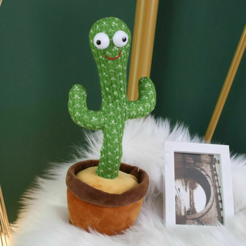 USB Dancing Cactus Plush Toy Electronic Shake with Song Funny Kids Baby Toy Gift