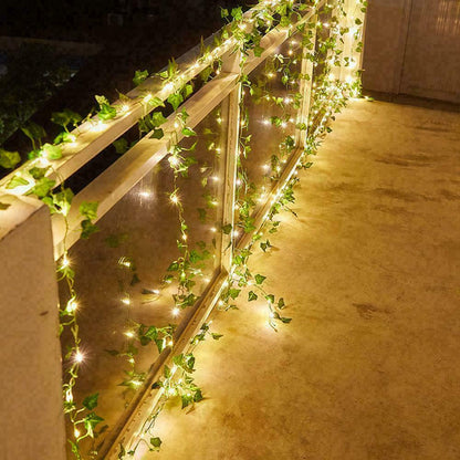 100LED Solar Powered Ivy Fairy String Lights Garden Outdoor Wall Fence Light