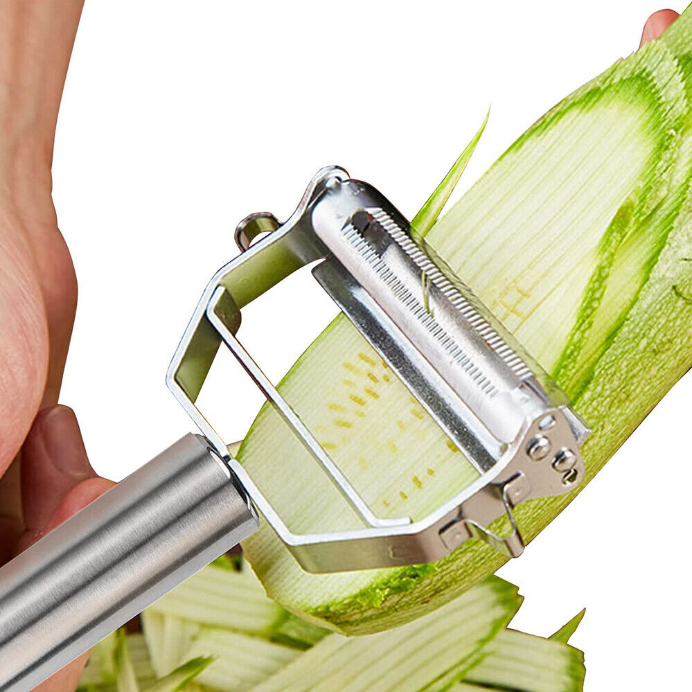 Stainless Steel Serrated Cutter Fruit Peeler Slicer Potato Vegetable