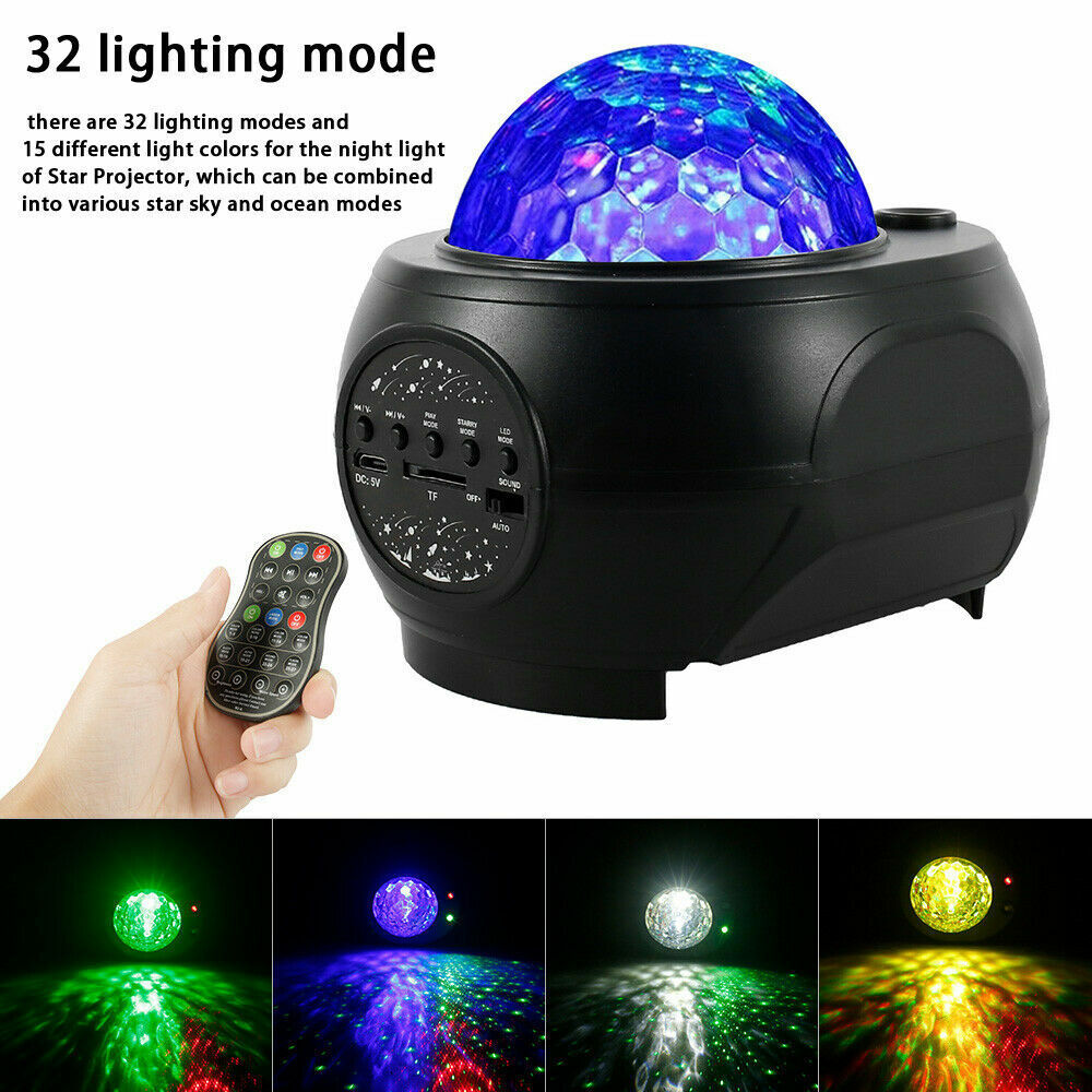 Galaxy Starry Night Lamp LED Star Projector Night Light Ocean Wave Projector KC