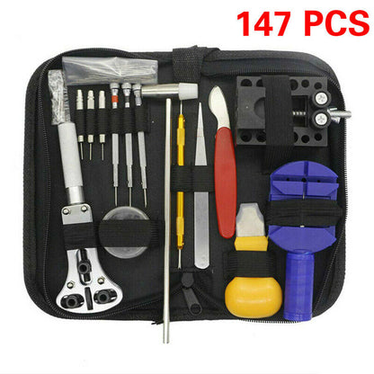 147 Pcs Watch Repair Tool Kit Link Spring Bar Remover Back Case Opener