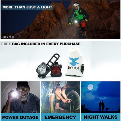 Front Rear Tail Waterproof USB Rechargeable Bicycle Lamp Bike Lights Set