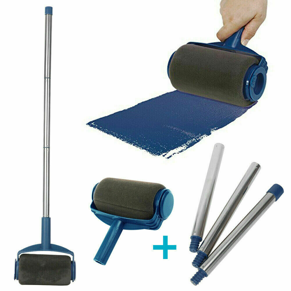 10Pcs / Set Handle Paint Roller Pro paint brush Flocked Edger Wall Painting Tool