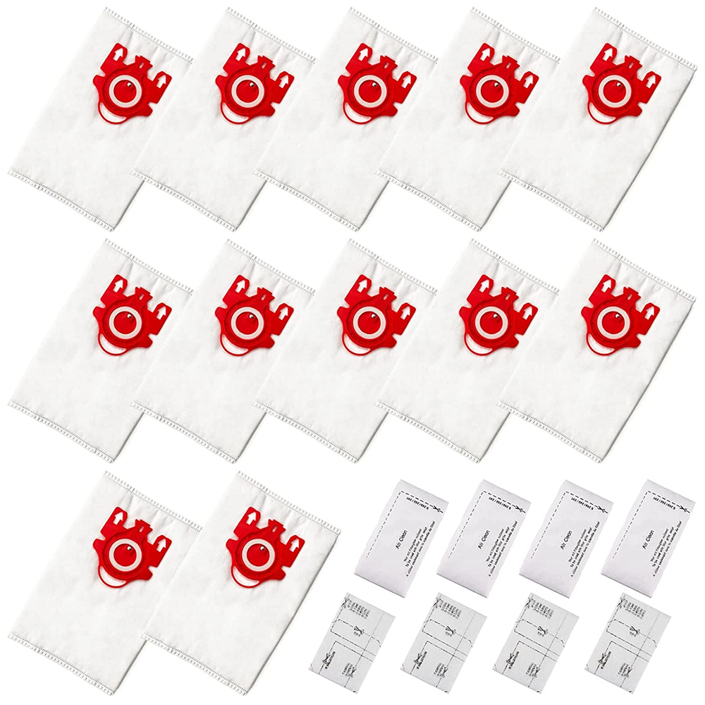 12x Vacuum Cleaner Bags For Miele FJM HYCLEAN Compact C1 C2 S4 S6 S291 S381 S571