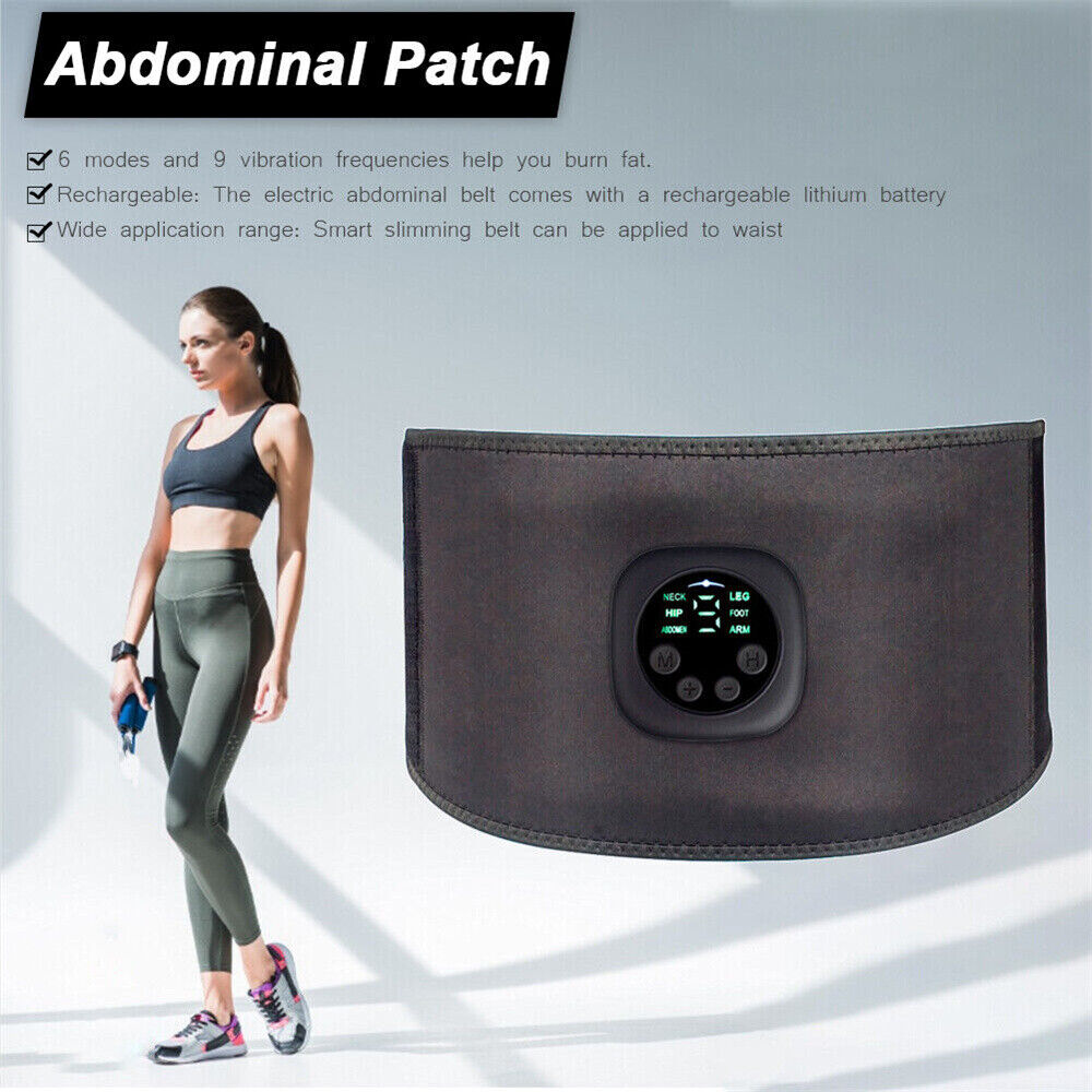 EMS Lazy Abdominal Muscle Toning Trainer Stimulator Toner Fitness Belt Exerciser