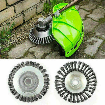 6 Inch Weed Brush Derusting Weeding Wheel Garden Wire Trimmer Grass Cutter Weeder