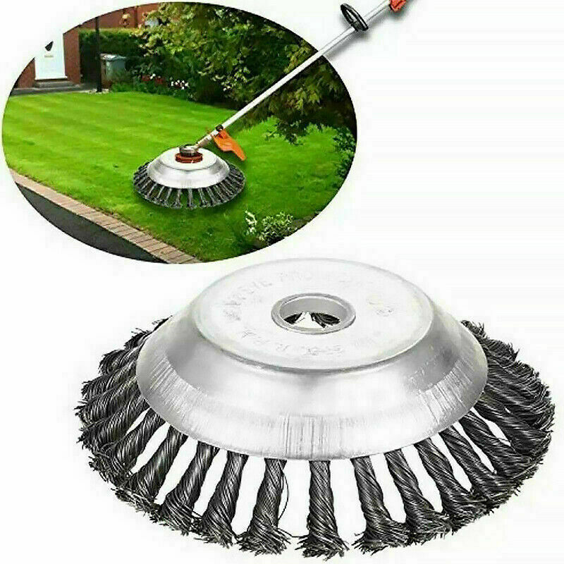 6 Inch Weed Brush Derusting Weeding Wheel Garden Wire Trimmer Grass Cutter Weeder