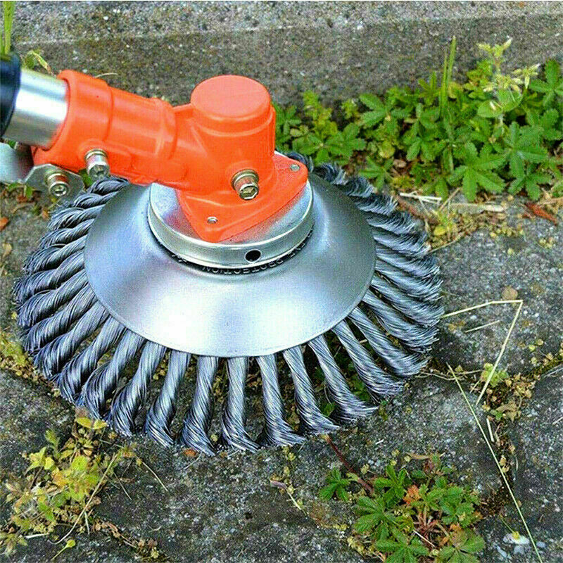 6 Inch Weed Brush Derusting Weeding Wheel Garden Wire Trimmer Grass Cutter Weeder