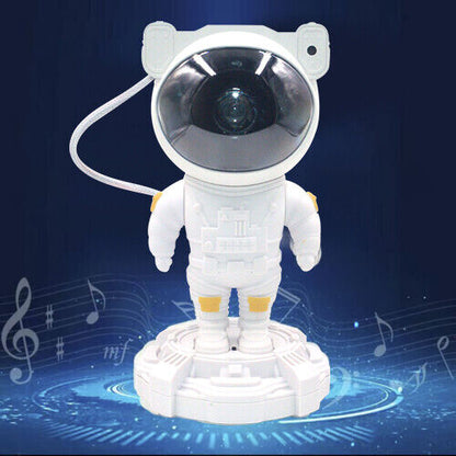 Astronaut Projector Light USB Rechargeable LED Starry Night Light Bedside Table Lamps with Speaker and Build-in Battery